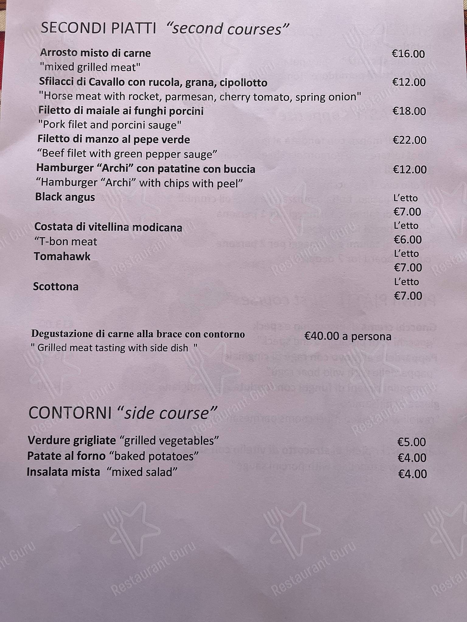 Menu di Archi Ri Ronna Pippa