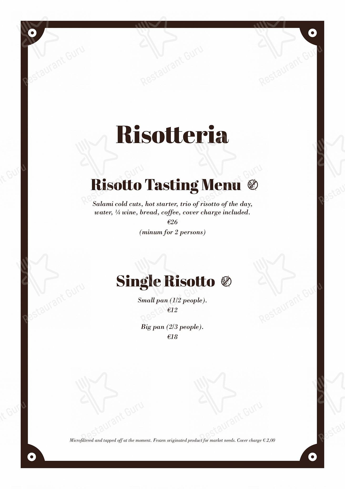 Коктейльная карта per Osteria Risi.co ristorante