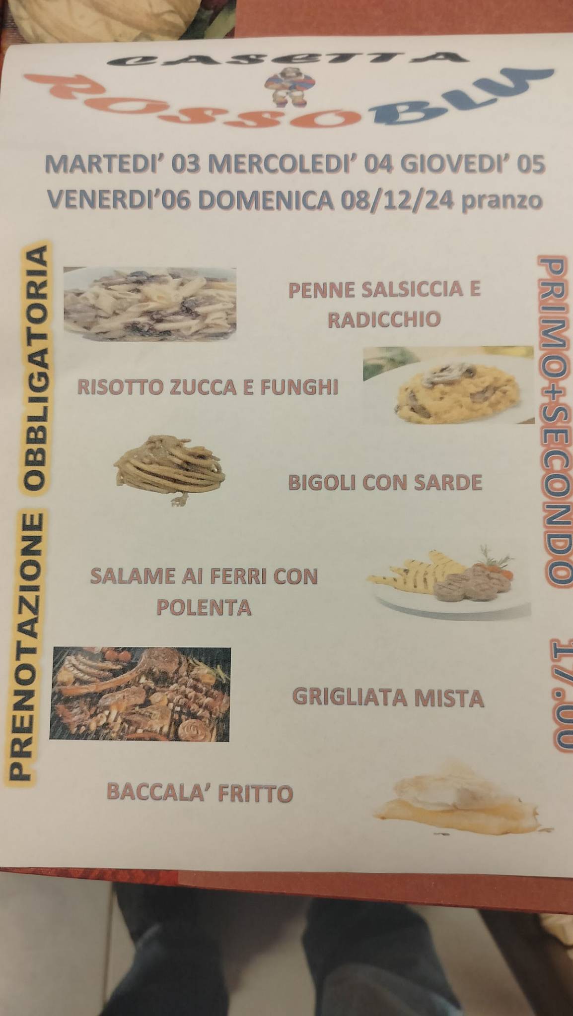 Menu di CASETTA ROSSOBLU 