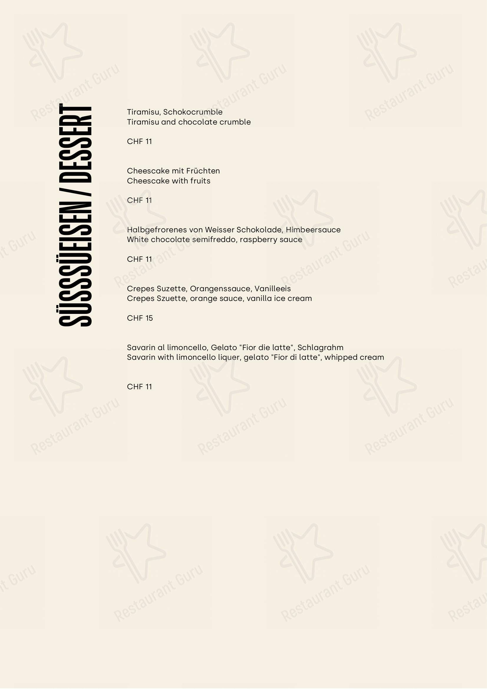 Menu di Commerce - Ristorante e Pizzeria - Menu