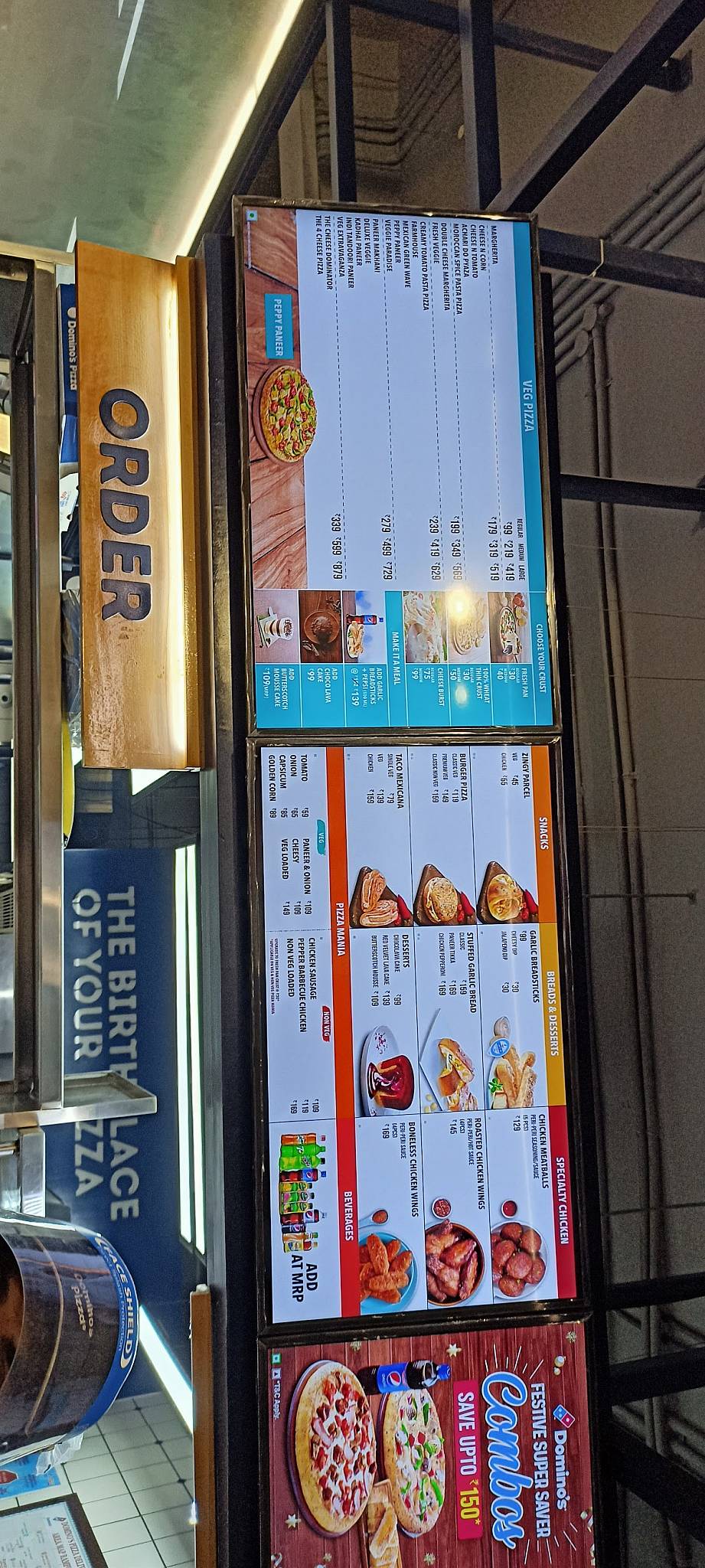 Domino’s Pizza menu