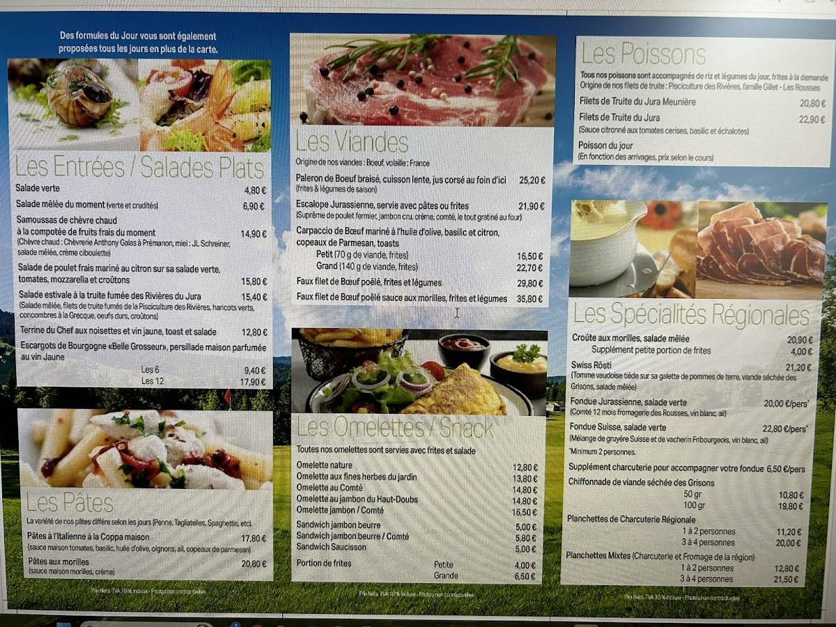 Menu de Golf Du Rochat