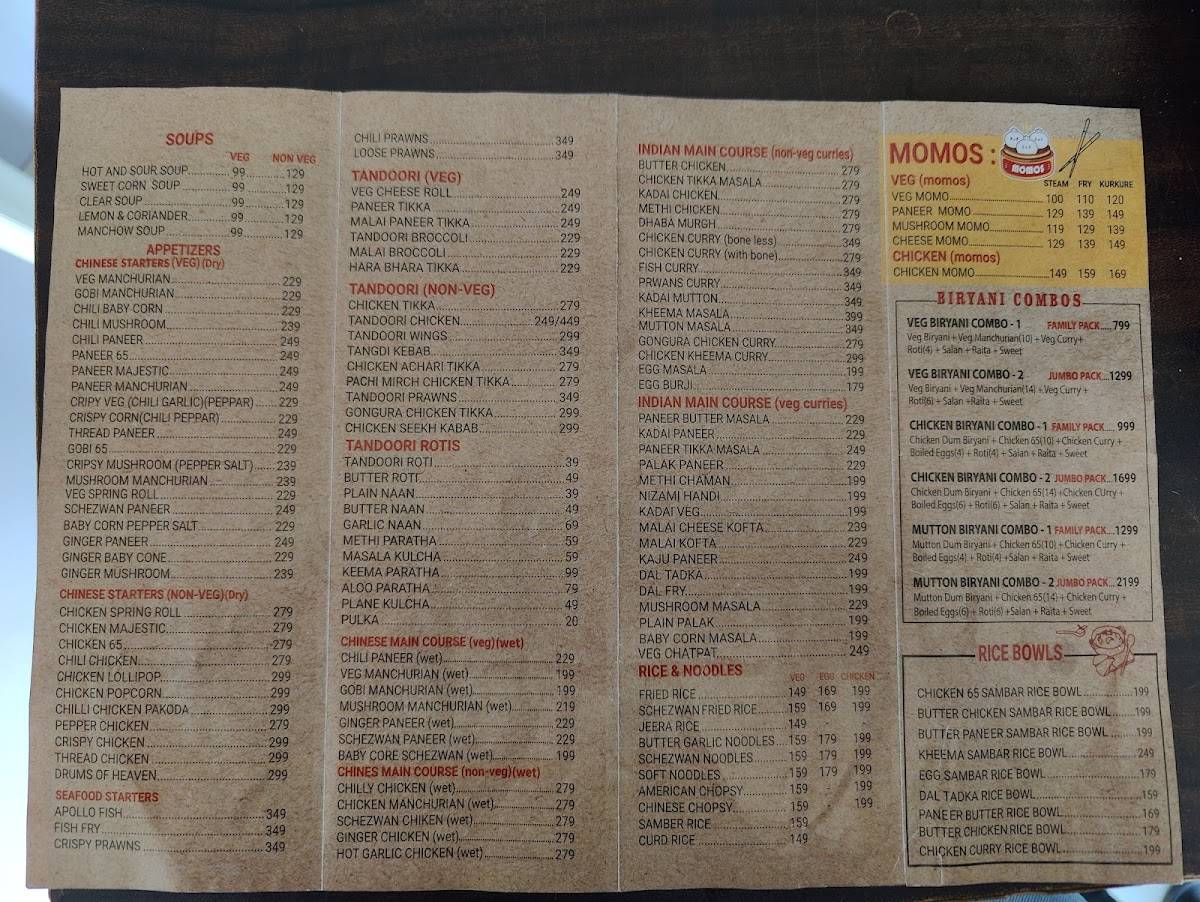 Mega Kitchen menu