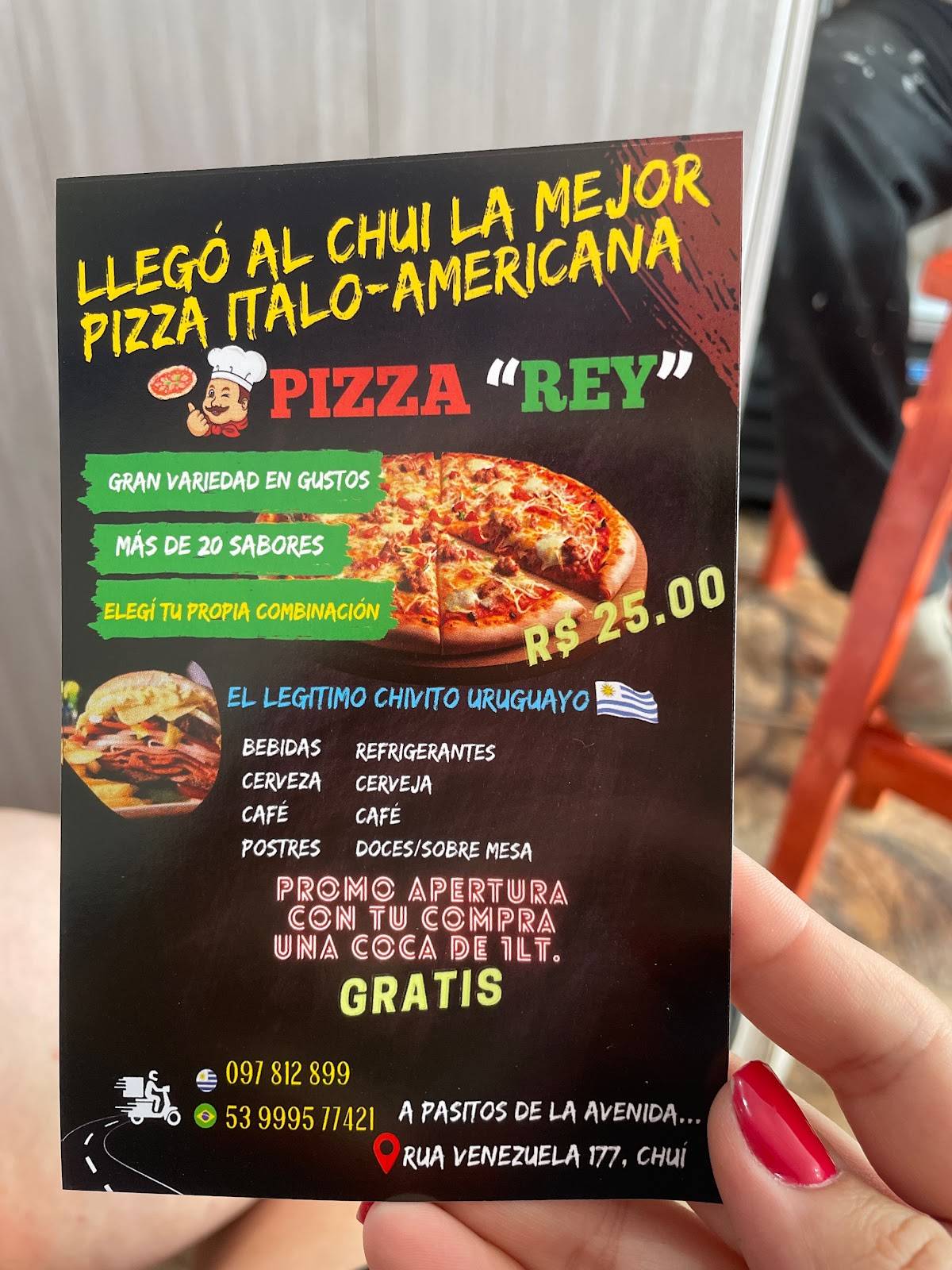 Pizza Rey cardápio