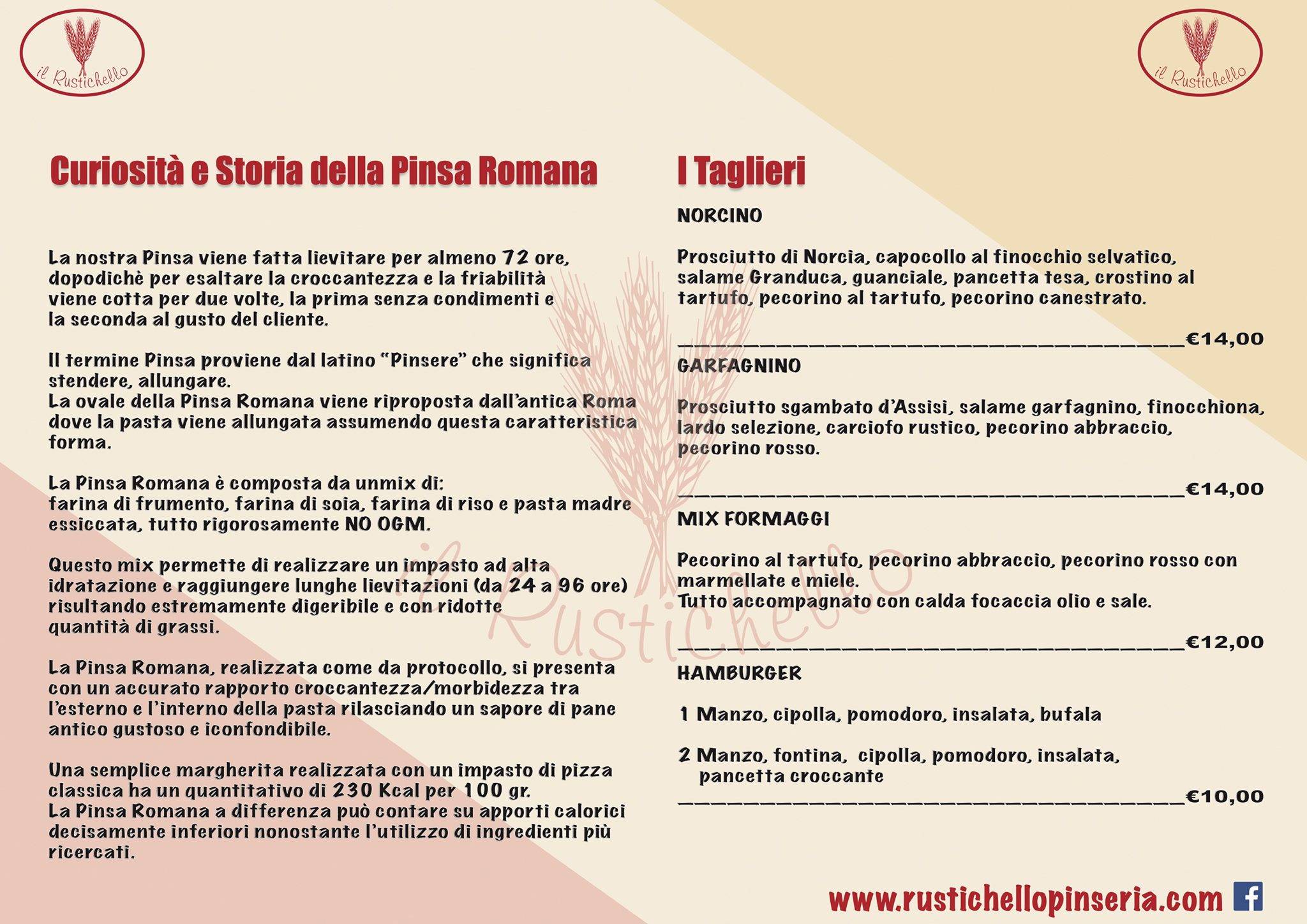 Menu di Il Rustichello-Ristorante 
