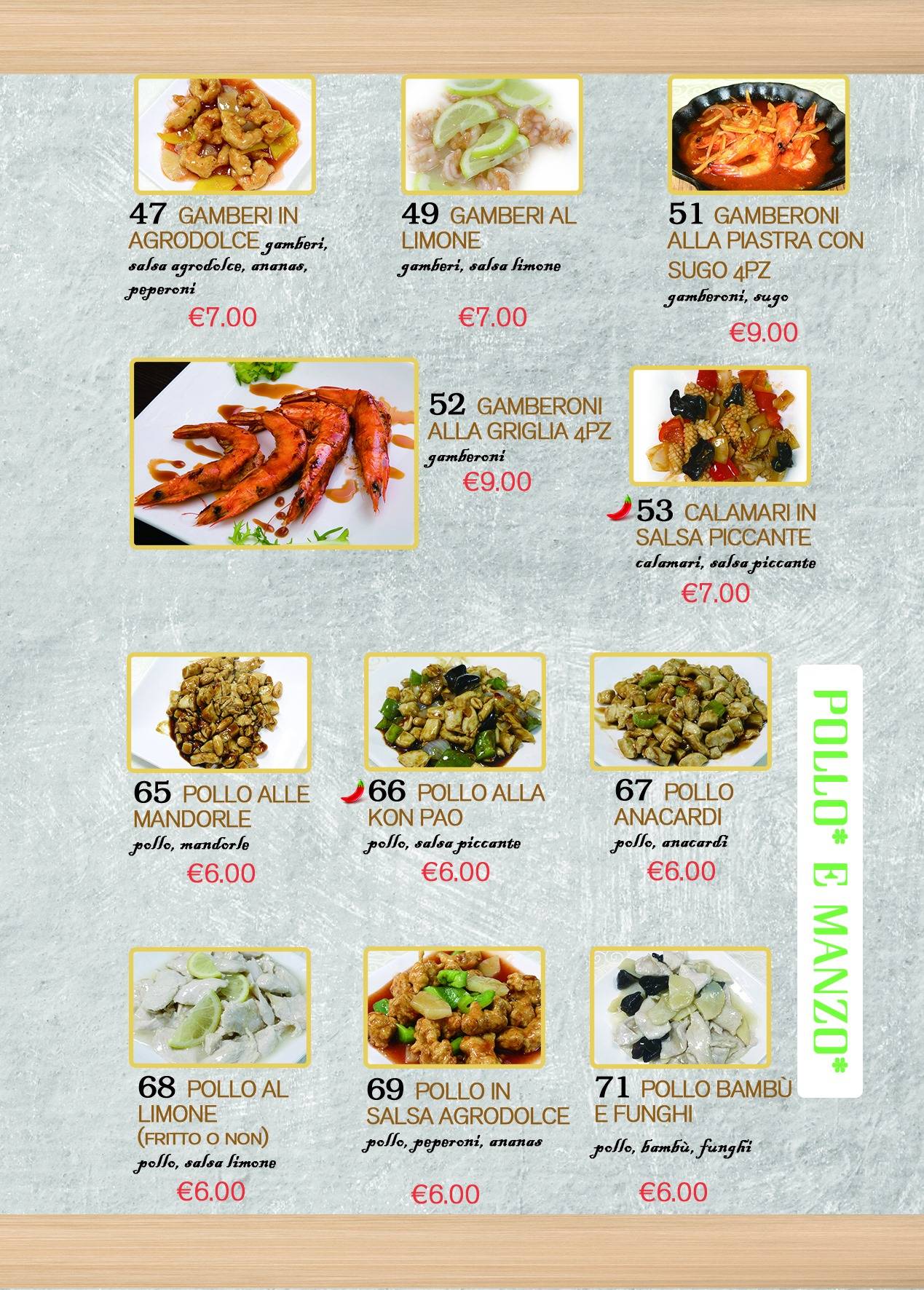 Menu de Soya