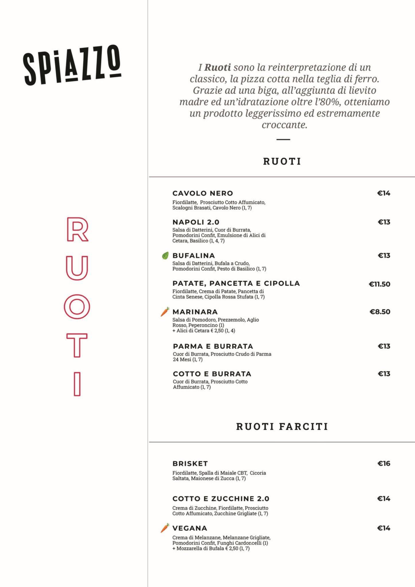 Menu di Spiazzo - Pizzeria - Roma 