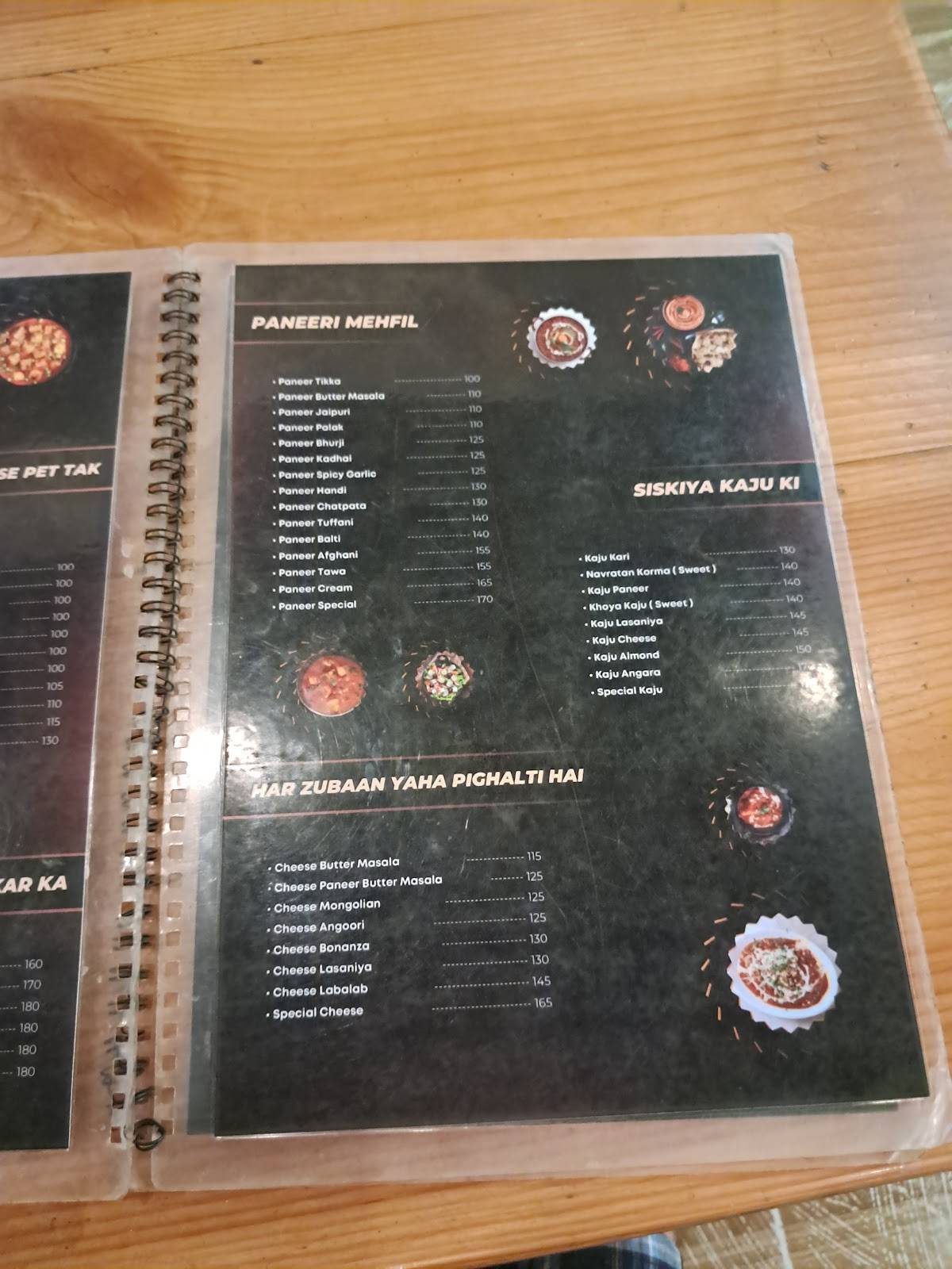 Yps Restroo menu