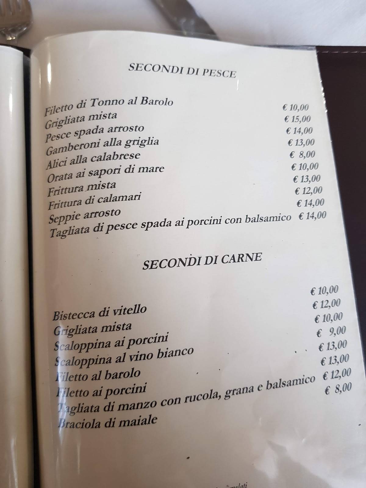 Menu de Al Rustico