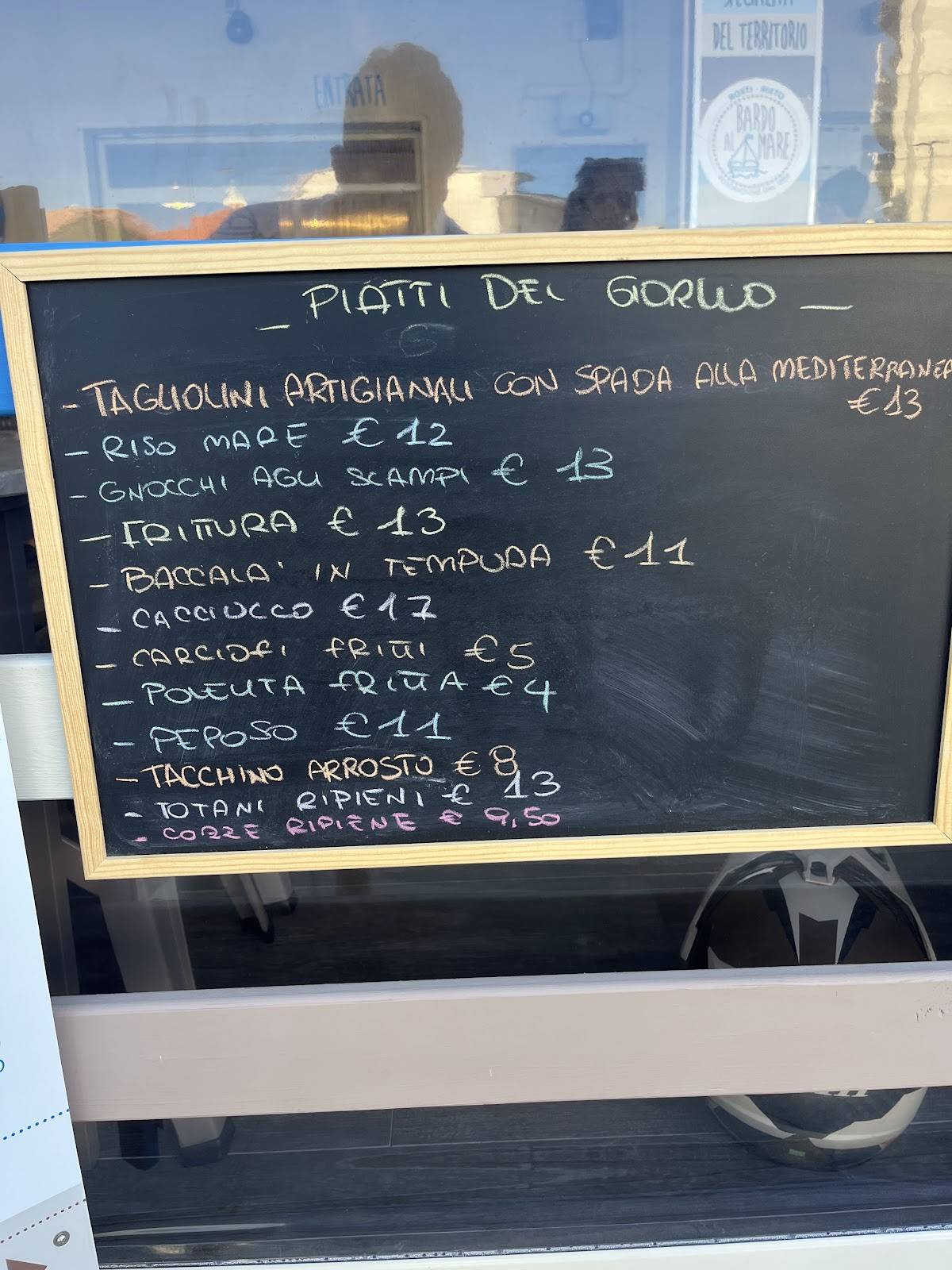 Menu di Bardo al mare Risto-Rosti 