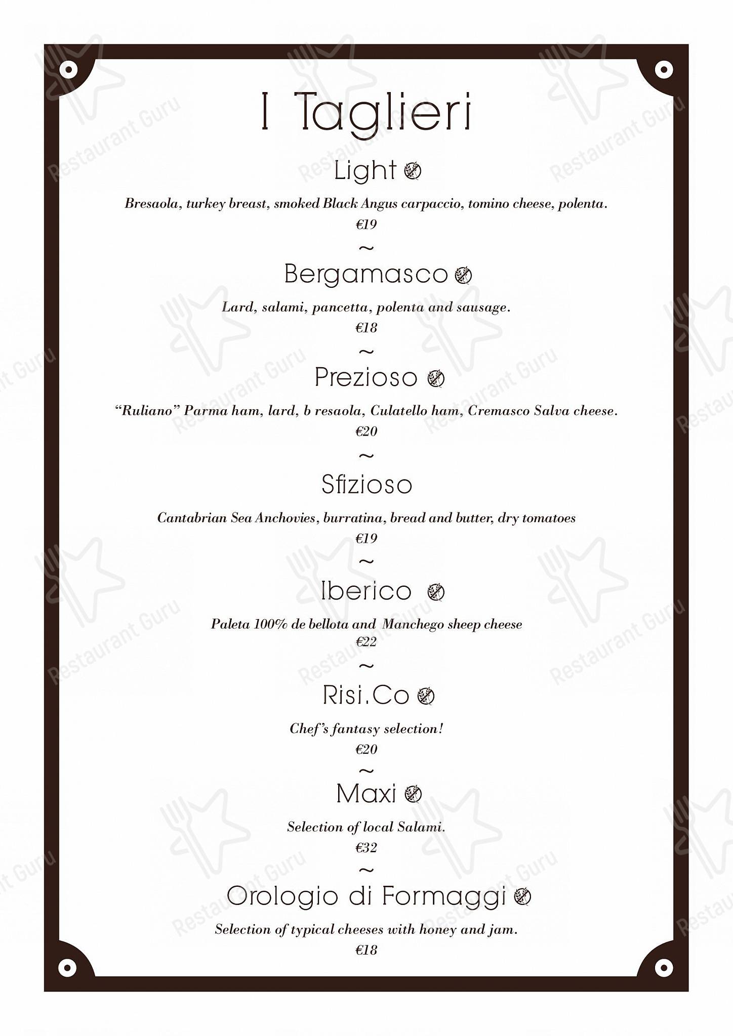 Коктейльная карта per Osteria Risi.co in Bergamo