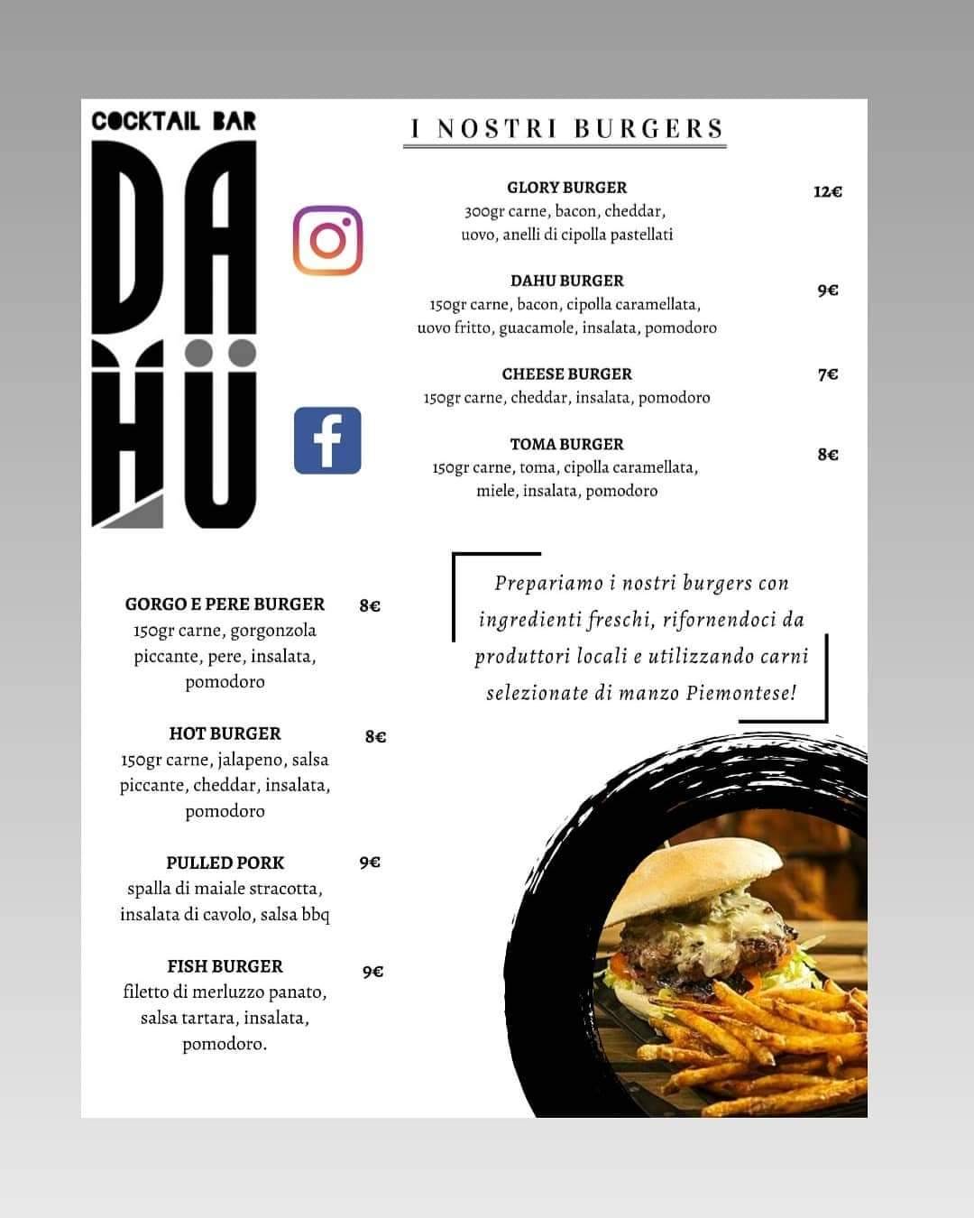 Menu di DAHU 