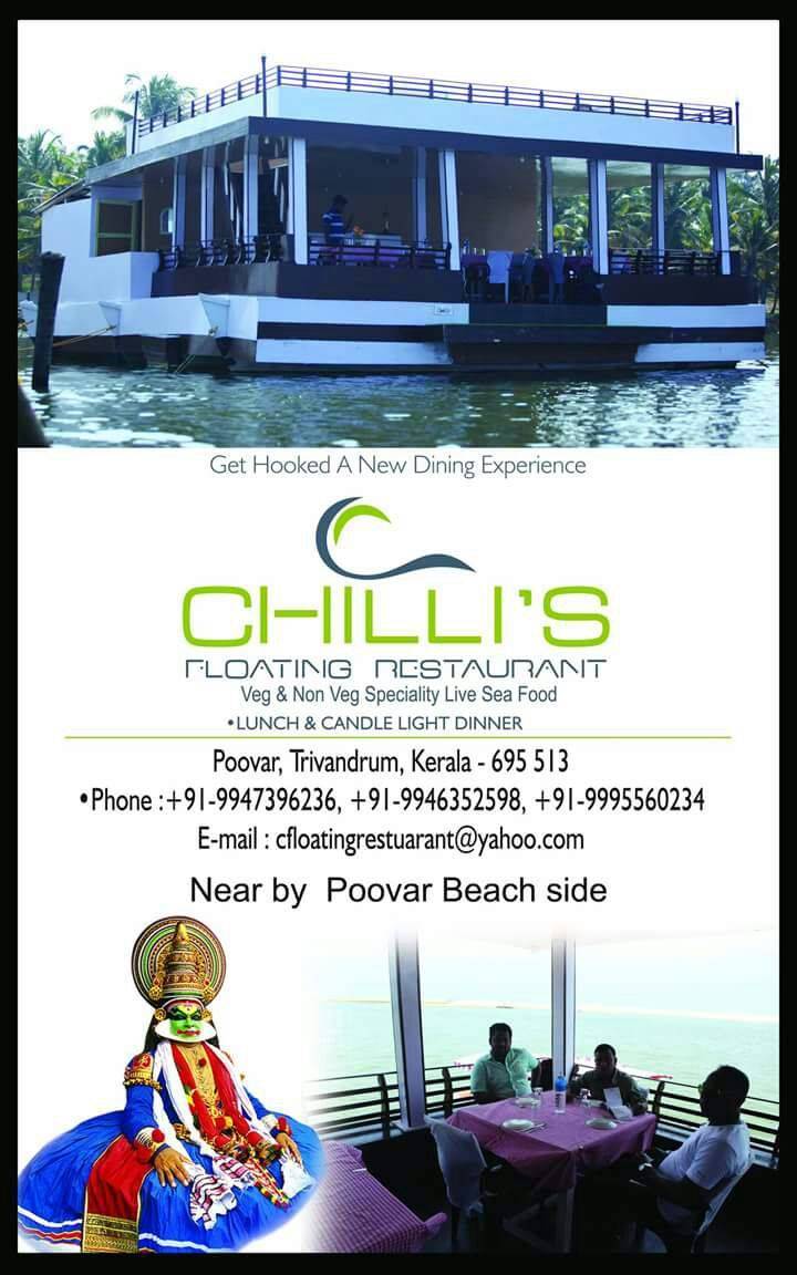 Chilli's Floating Restaurant Poovar menu