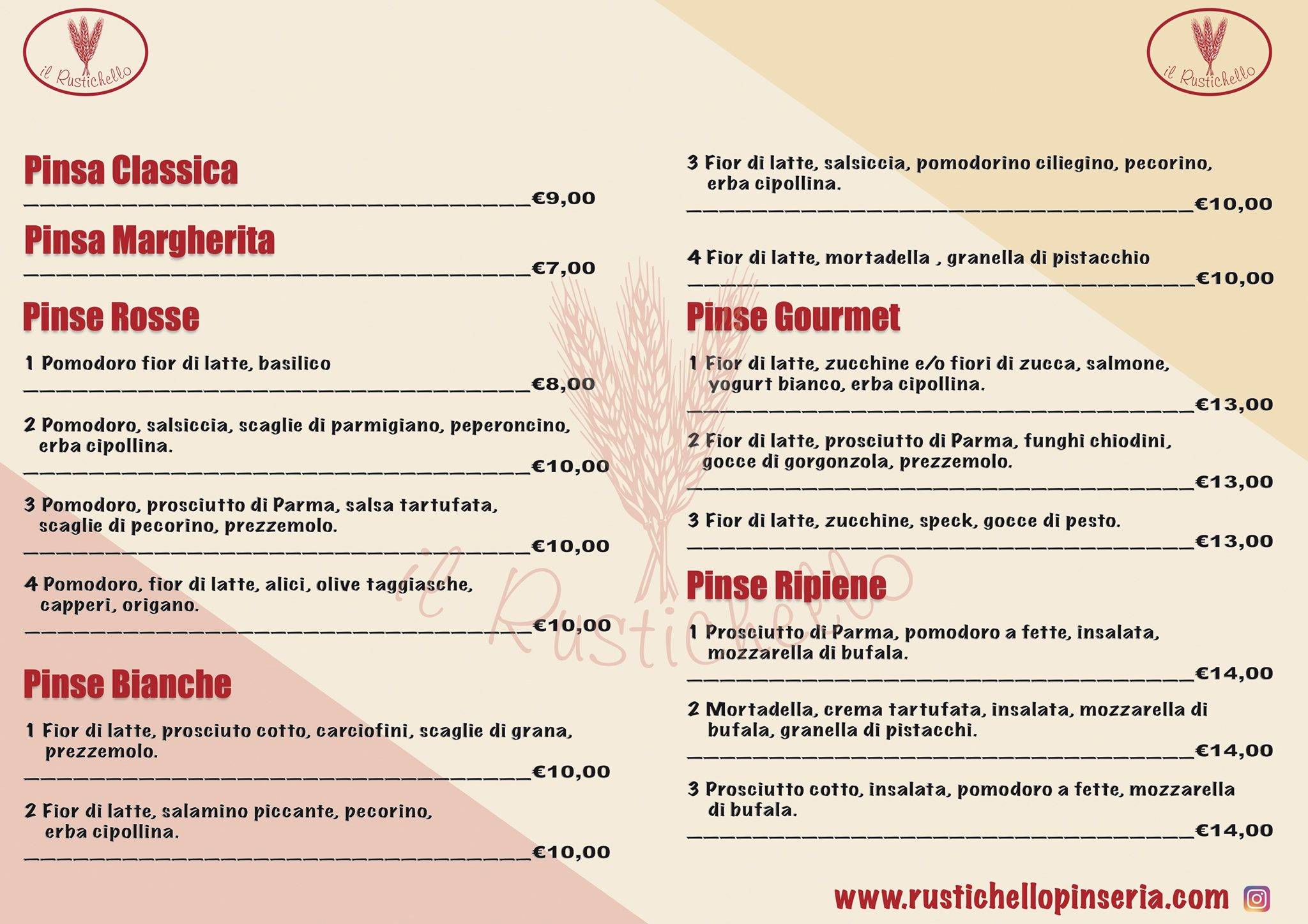 Menu di Il Rustichello-Ristorante 