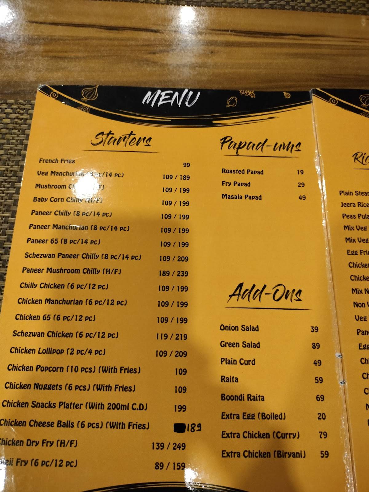 Lazeez menu