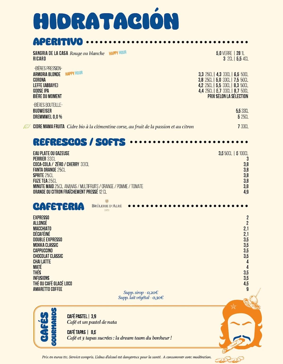Menu de Loco Loca Rennes