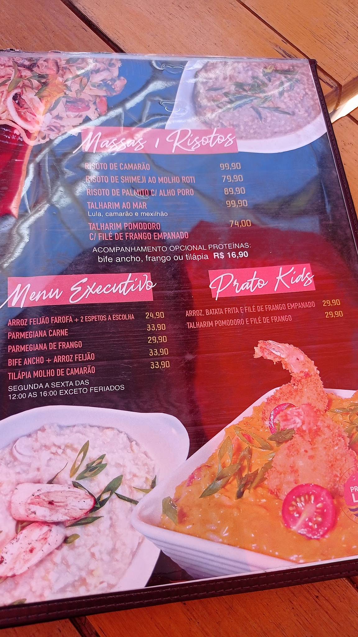 Praia do Lago cardápio