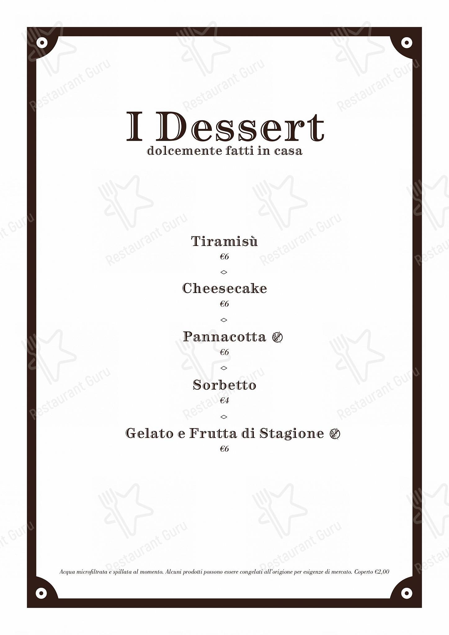 Menu di Osteria Risi.co - Коктейльная карта