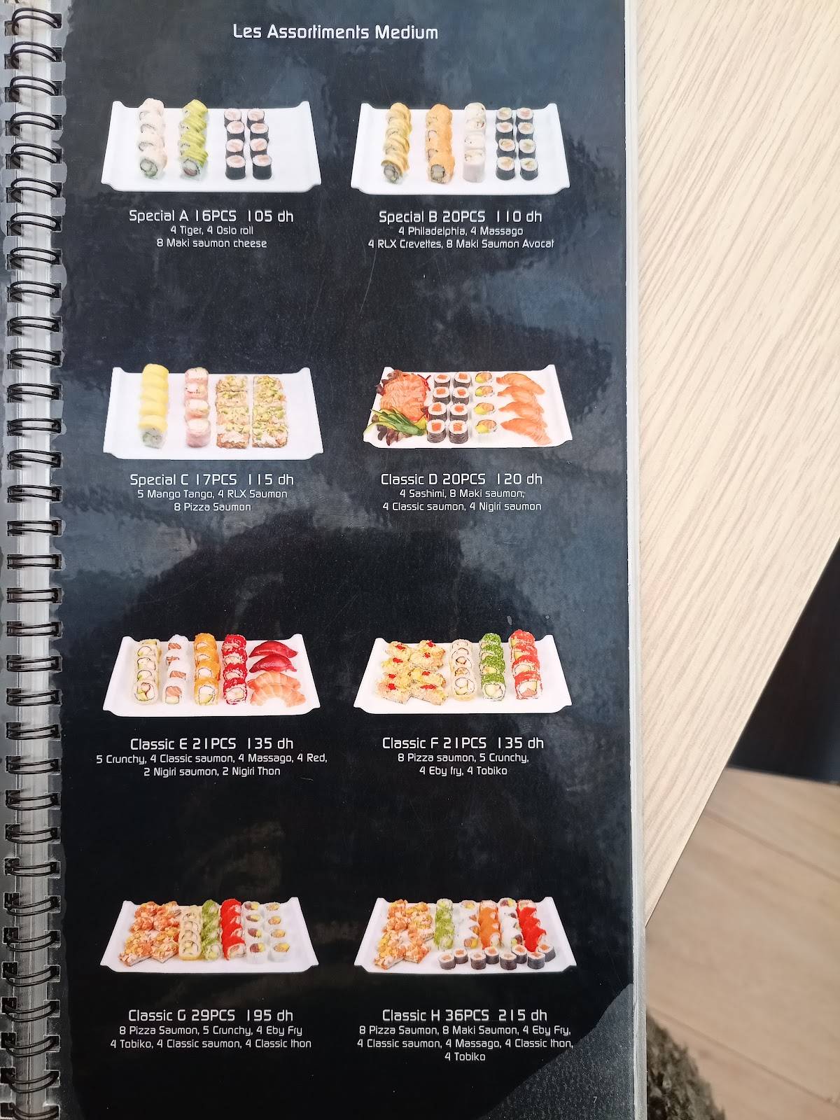 Menu de Sushi Box