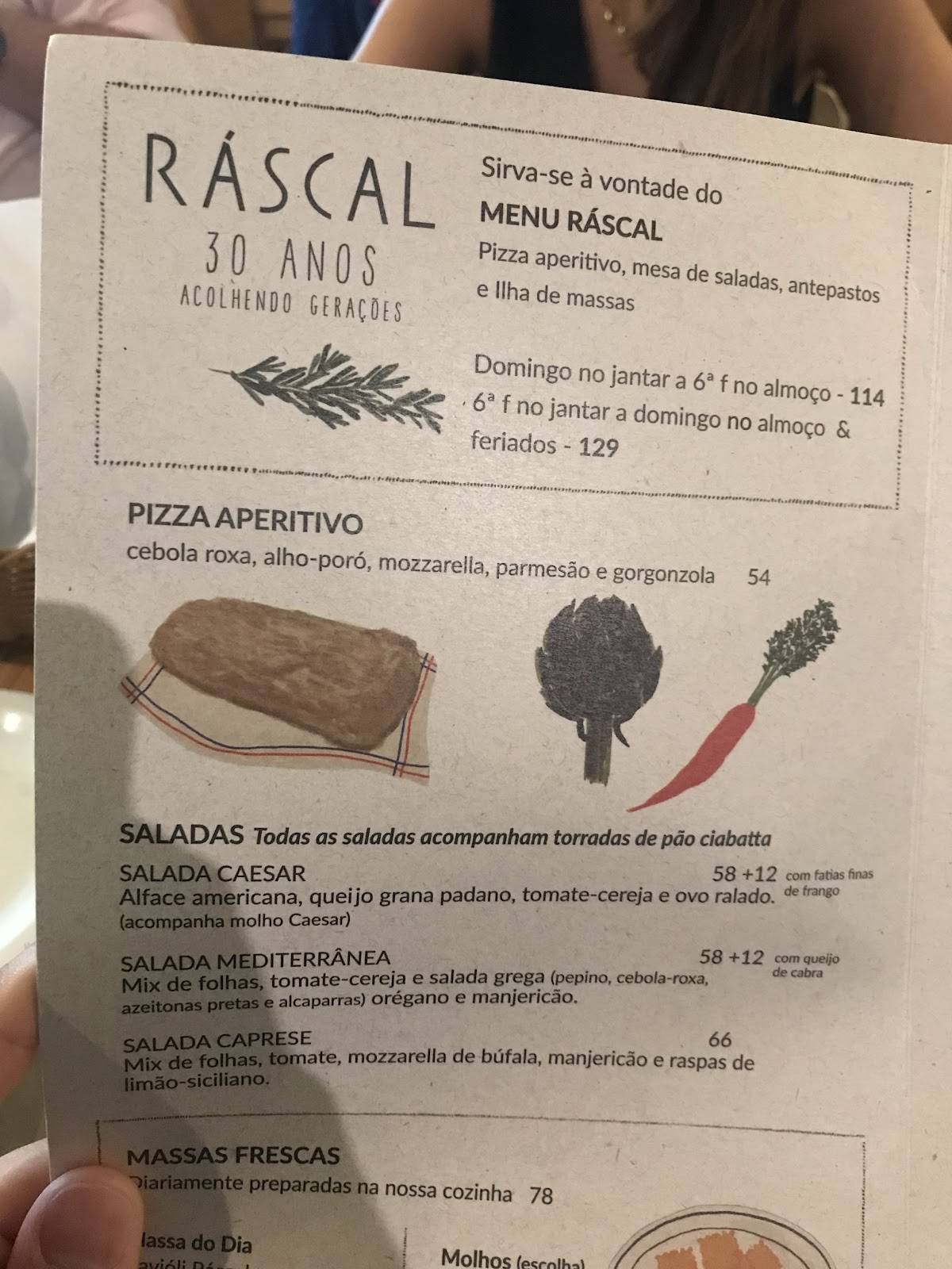 Ráscal Market Place cardápio