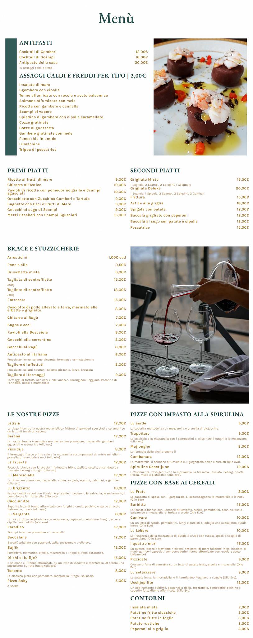 Menu di Ristorante Letizia 