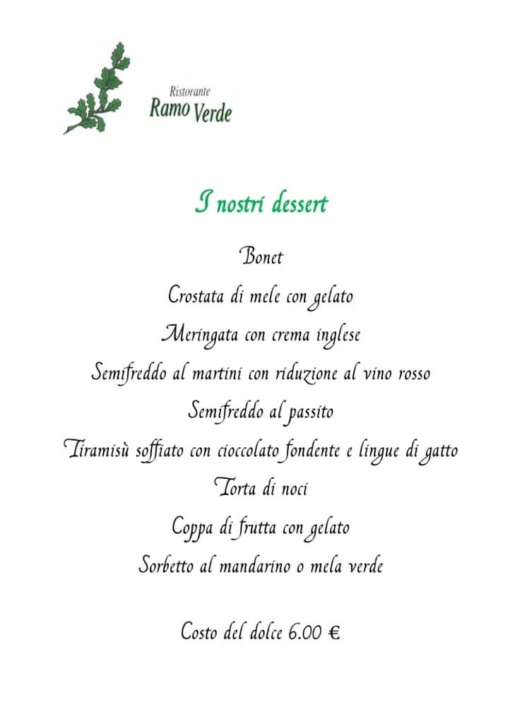 Menu di Ristorante Ramo Verde 