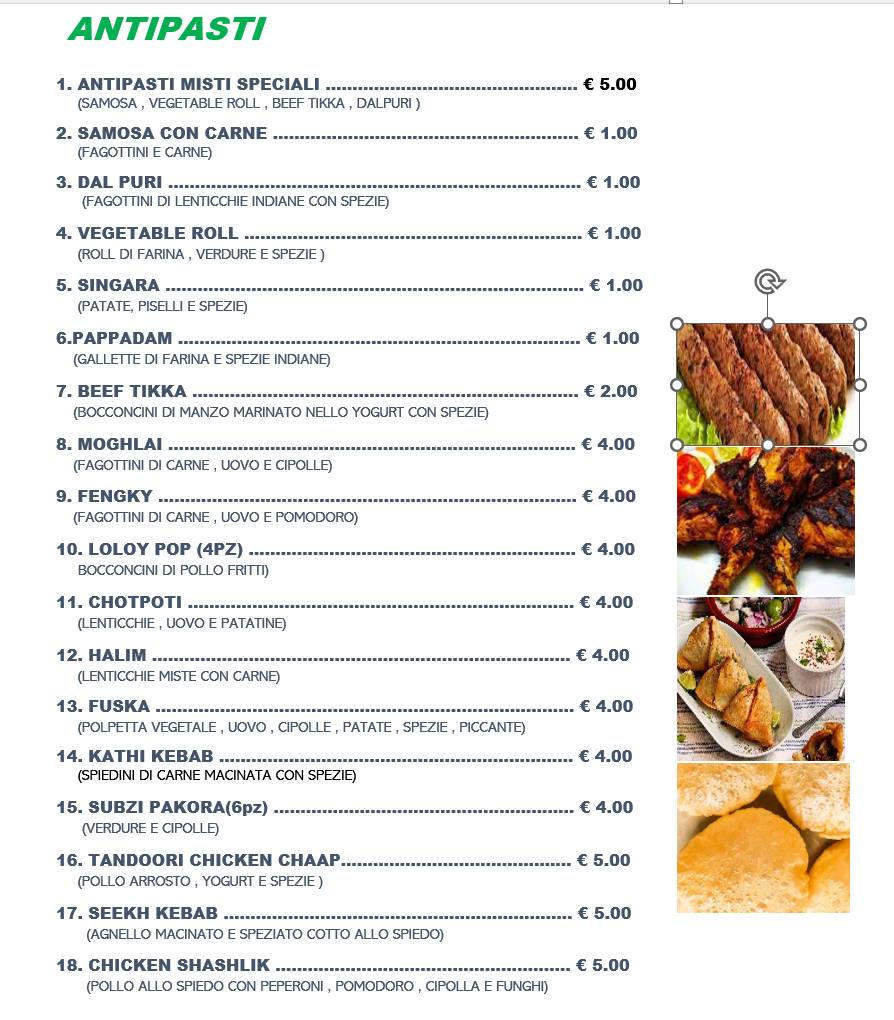 Menu di Chicken Hut & Shades Bangla Halal 