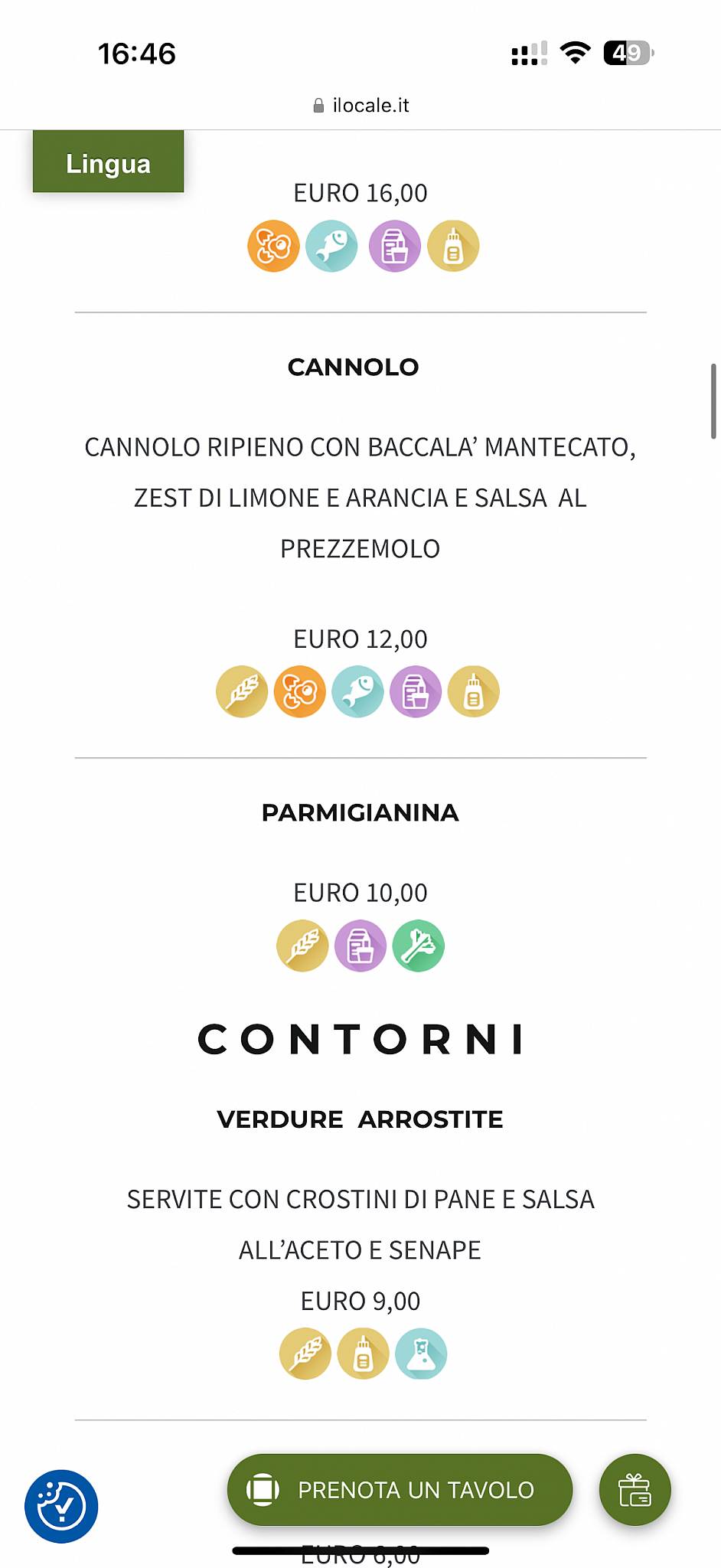 Menu di IL LOCALE 