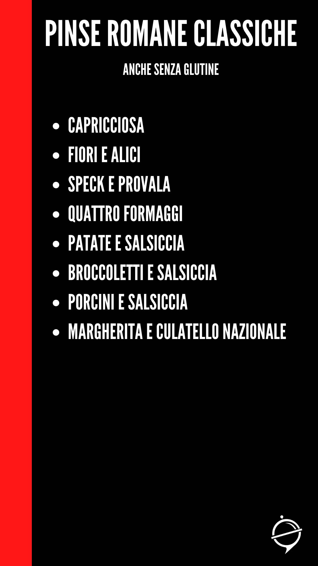 Menu di Zero Punto Zero 