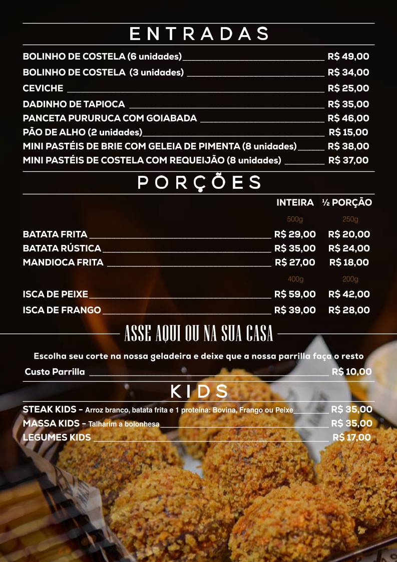 Steak Ranch cardápio