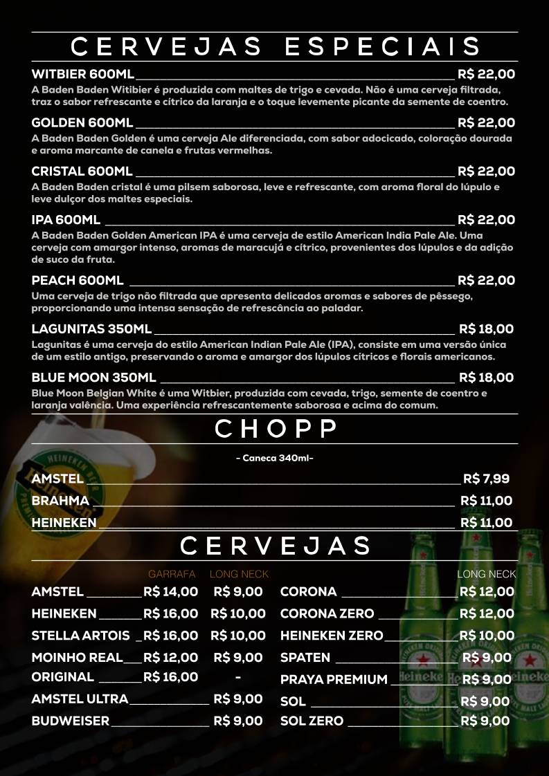 Steak Ranch cardápio