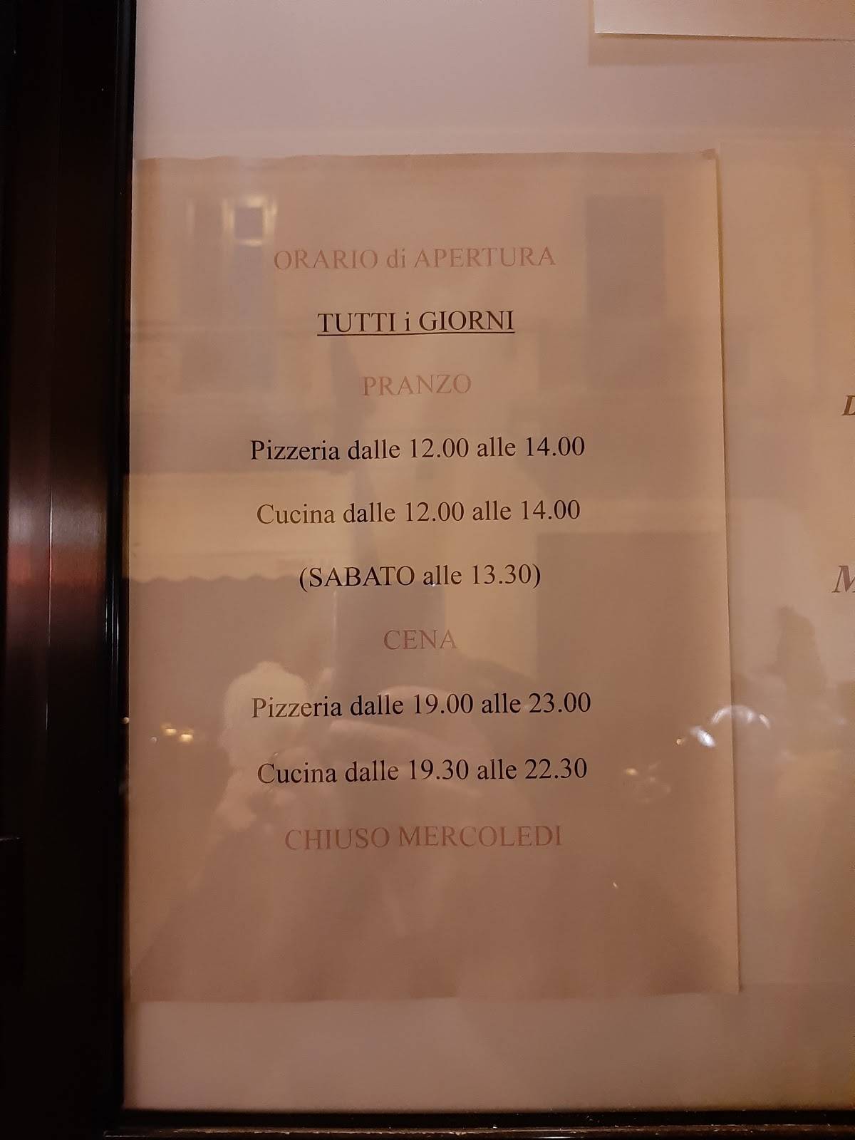 Menu di Ristorante Pizzeria Tre Re Di Marsala 