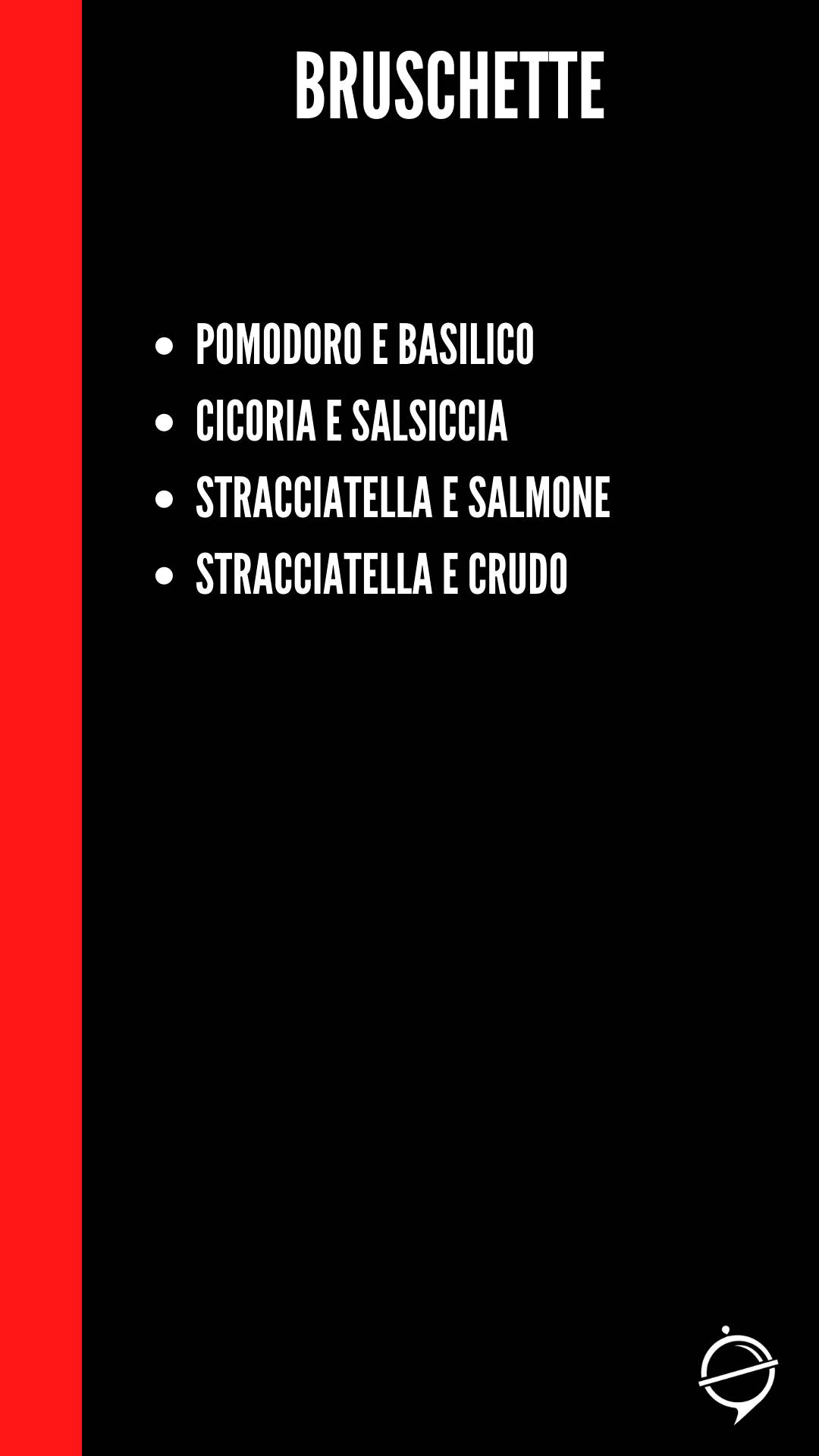 Menu di Zero Punto Zero 