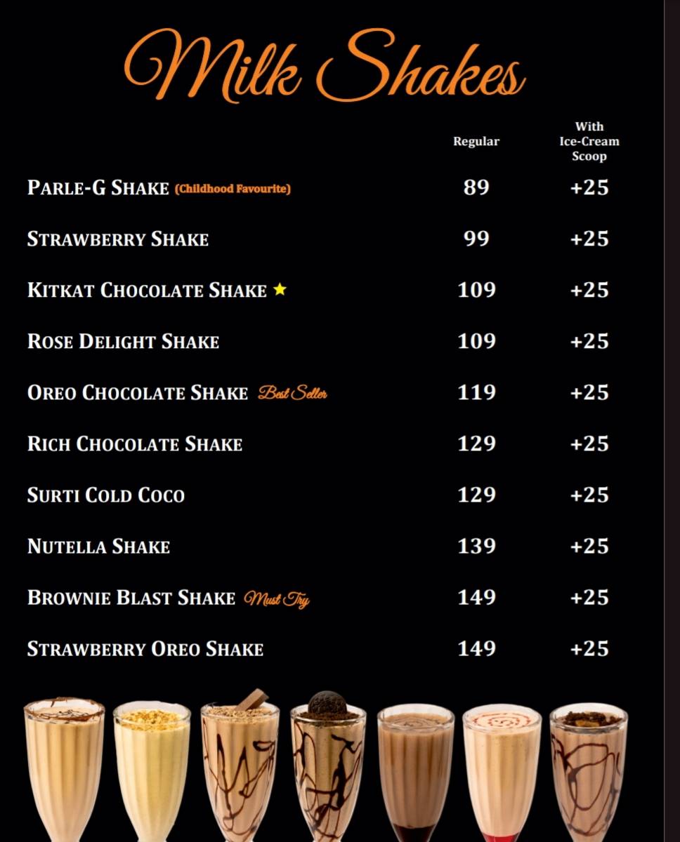 Zorko Rishikesh menu