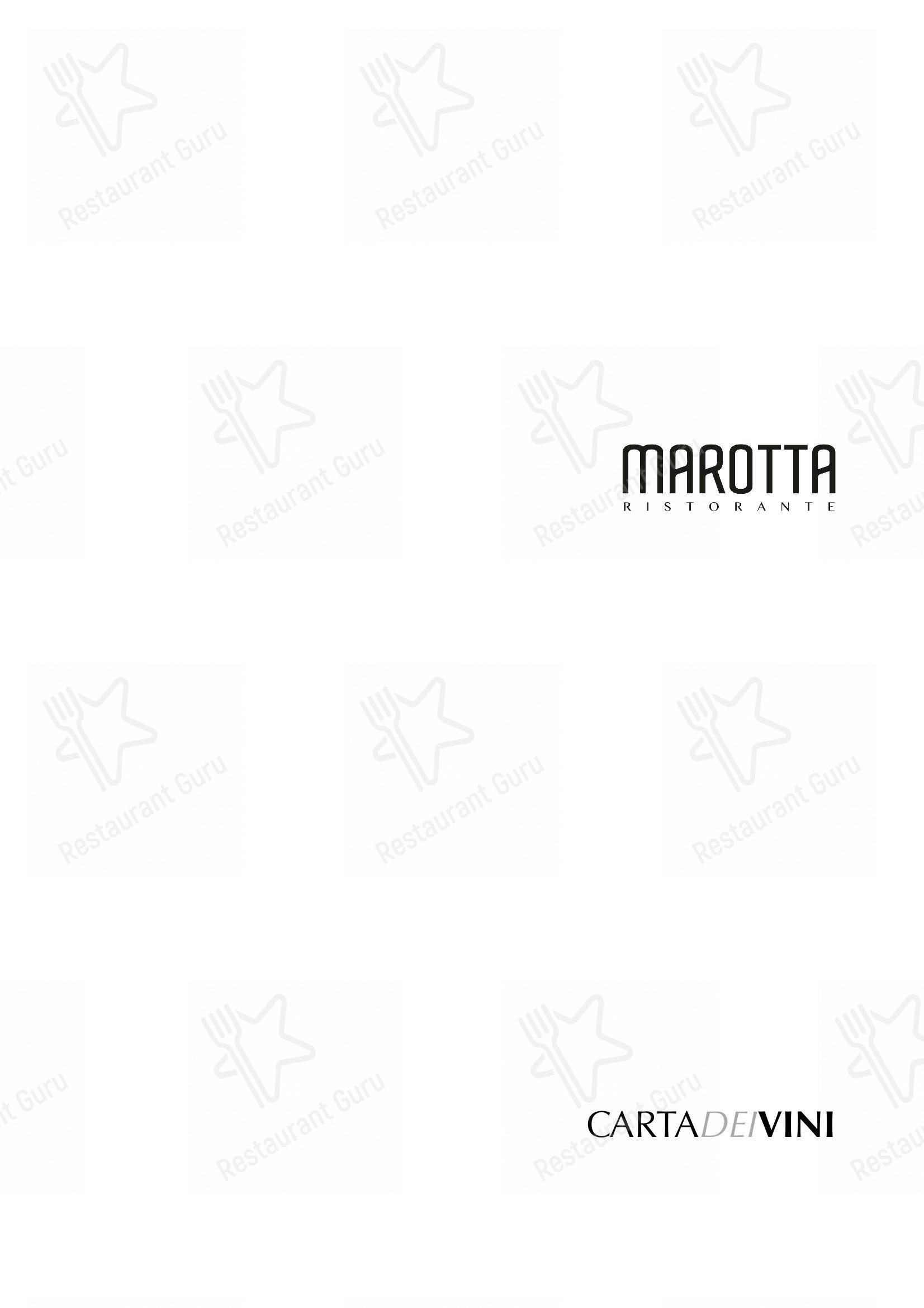 Menu di Marotta Ristorante - Wine Menu