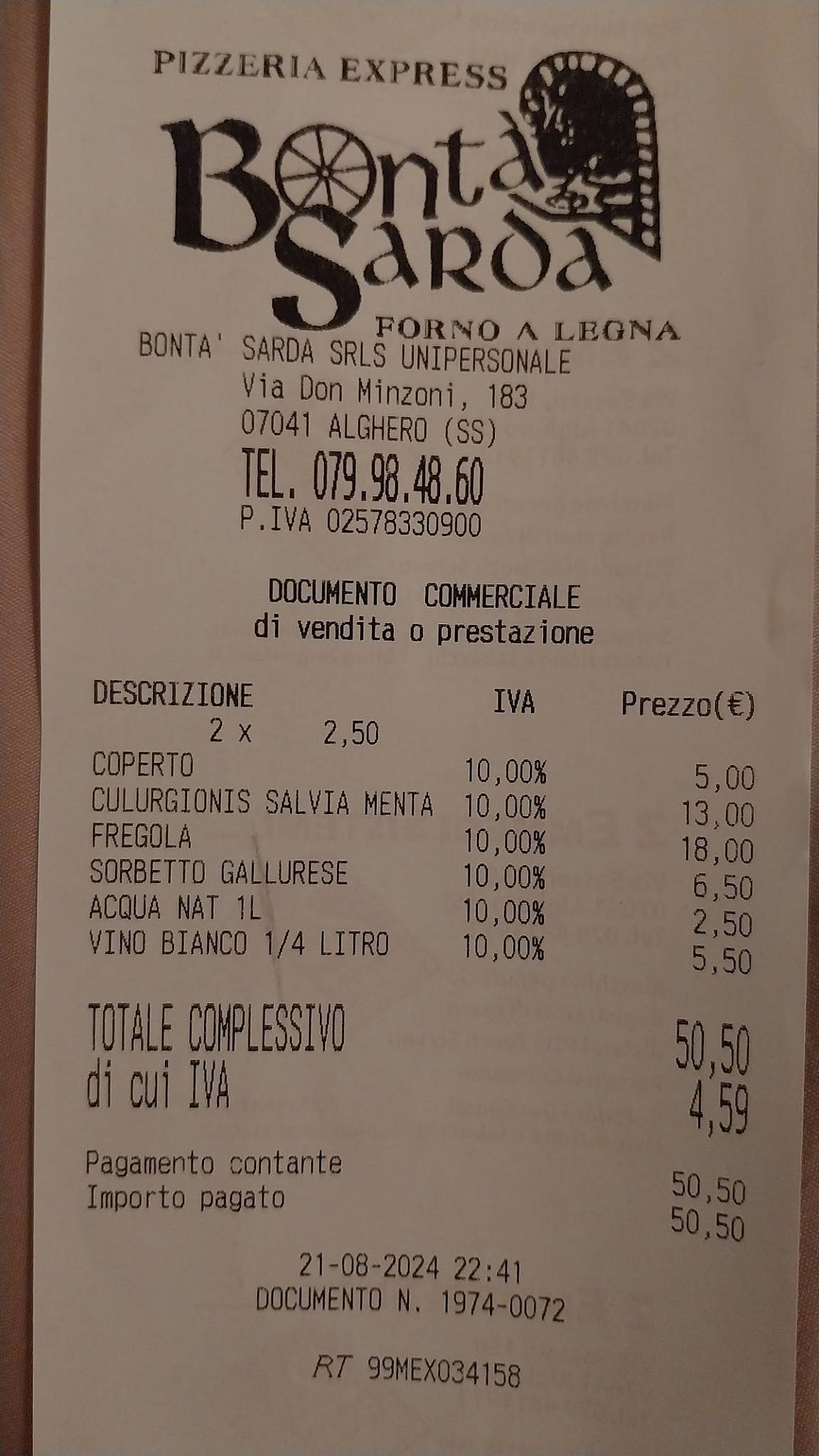 Menu di Bontà Sarda 
