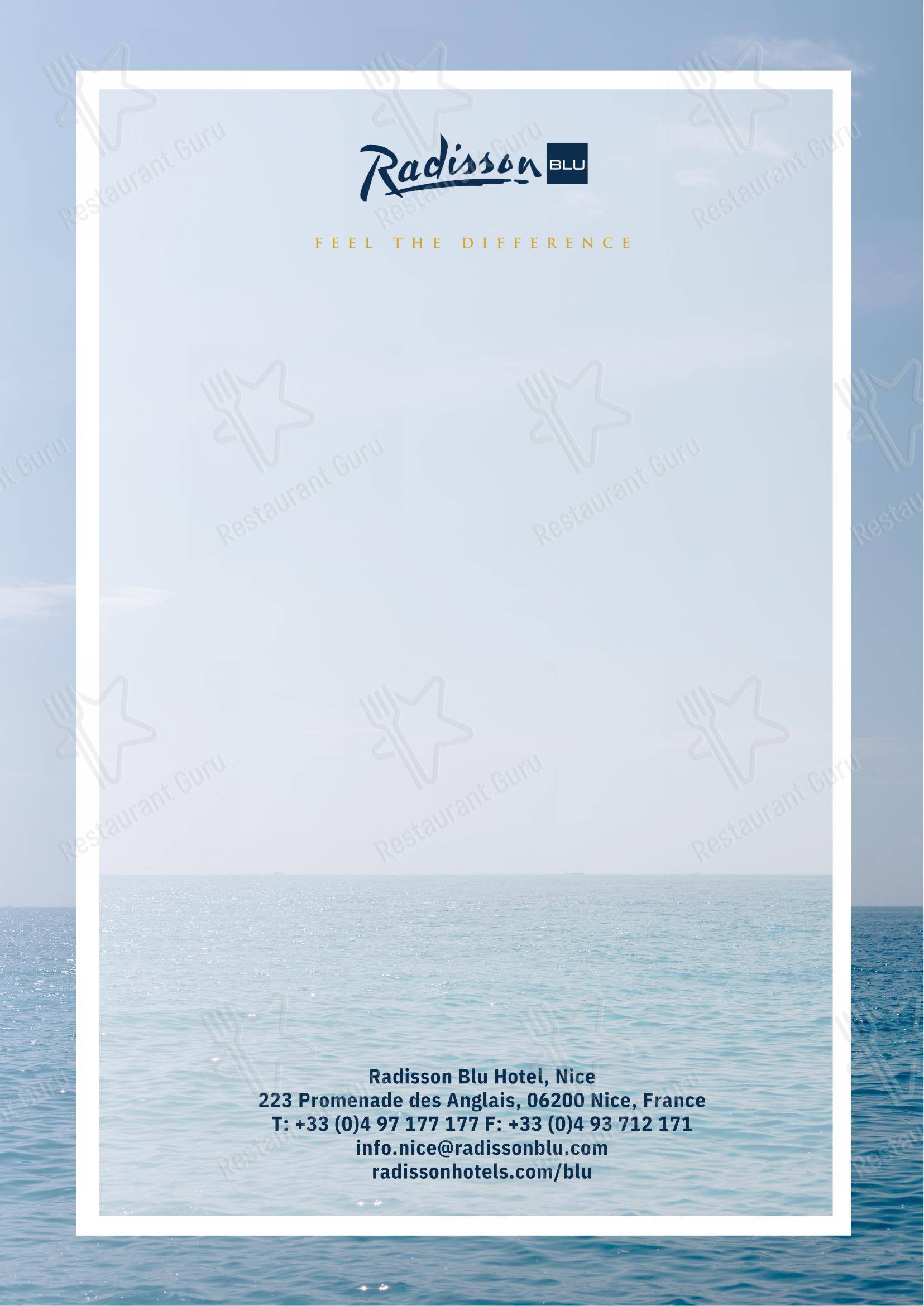 Menu pour Calade Rooftop Restaurant - Menu