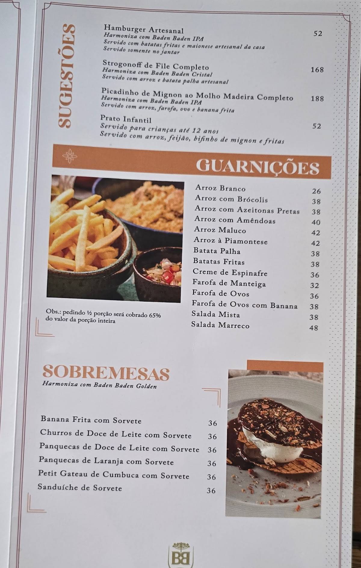 Clube do Filet cardápio