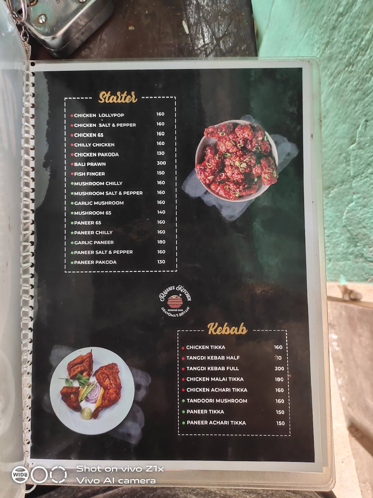 Rajani's Kitchen menu