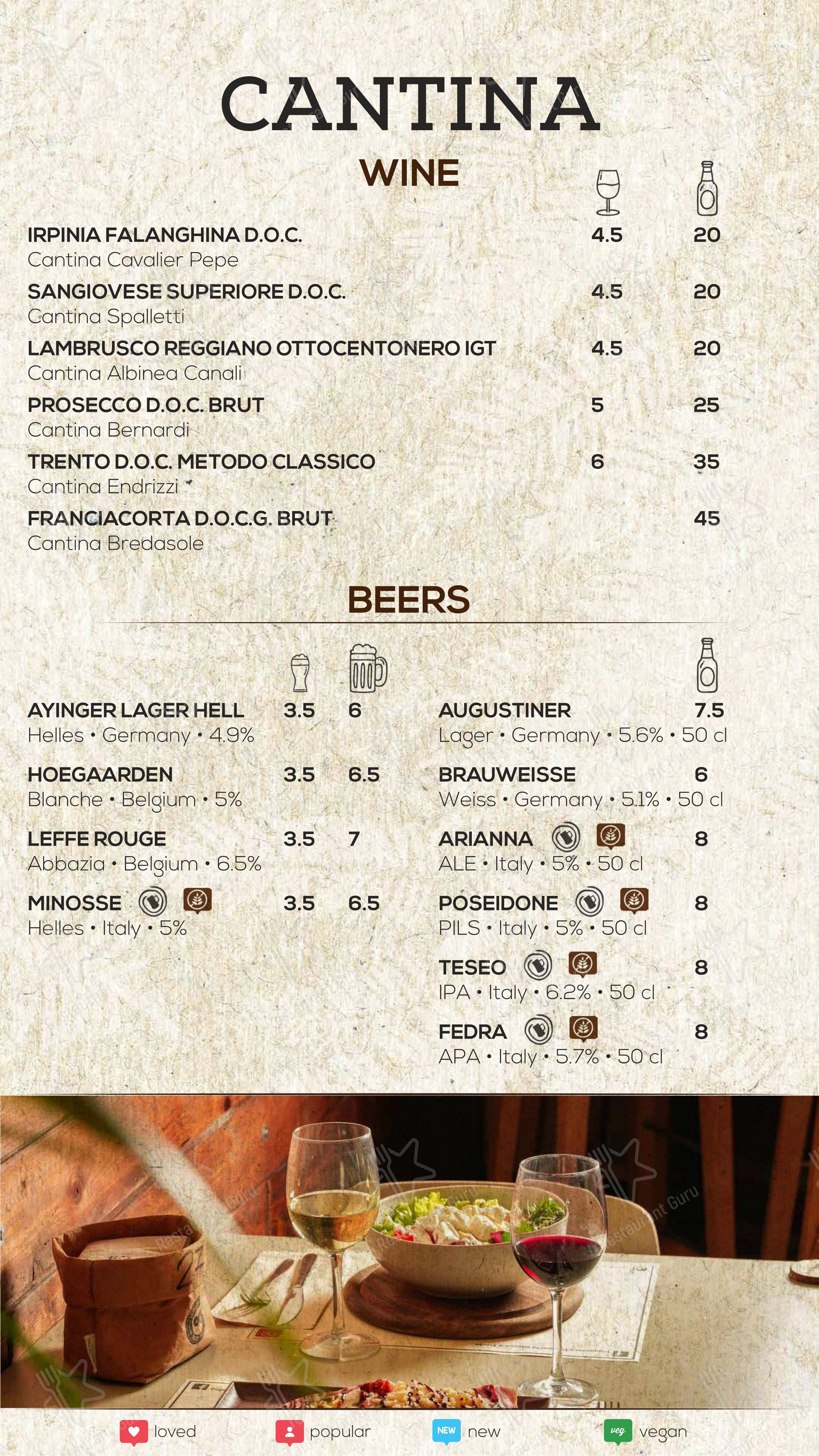 Doppiozero Food Lab - Modena in Modena - Menu bar
