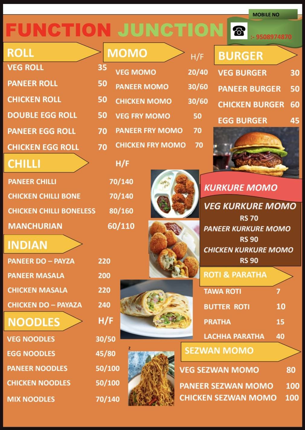 Function Junction menu