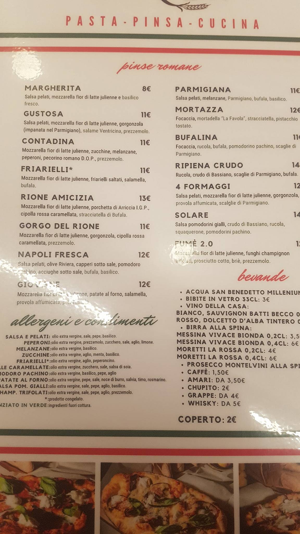 Menu di Il Rione 