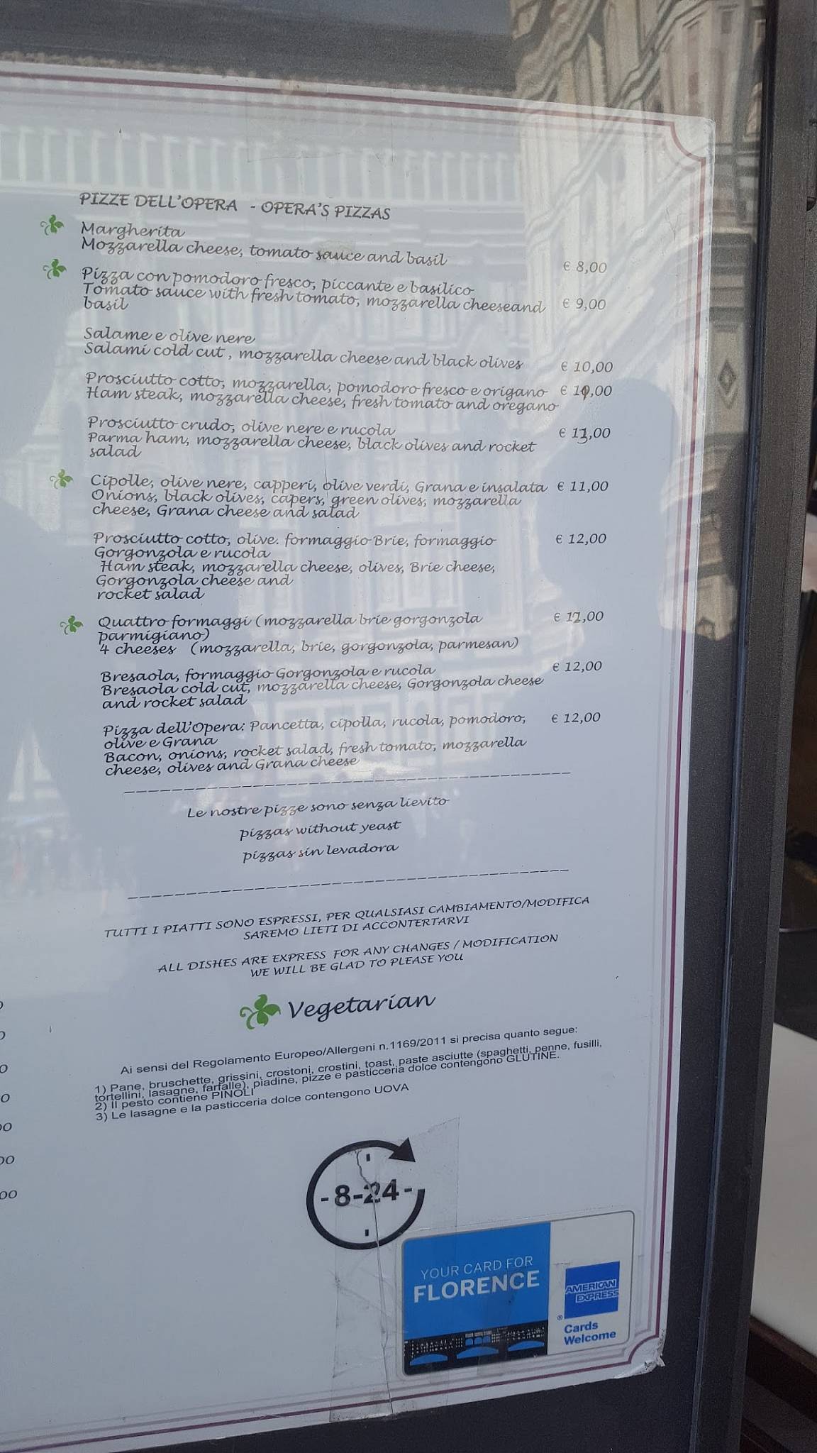 Menu di L'opera Caffè 