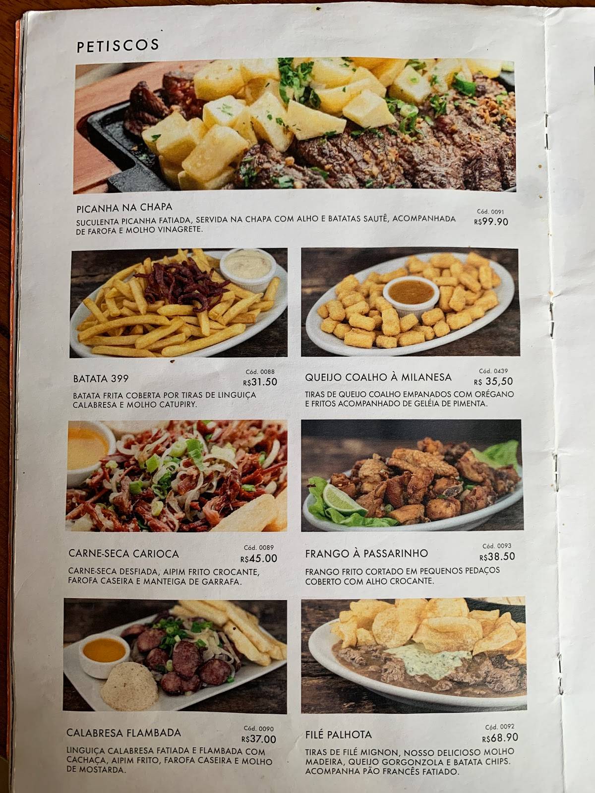 Layback Park RJ cardápio