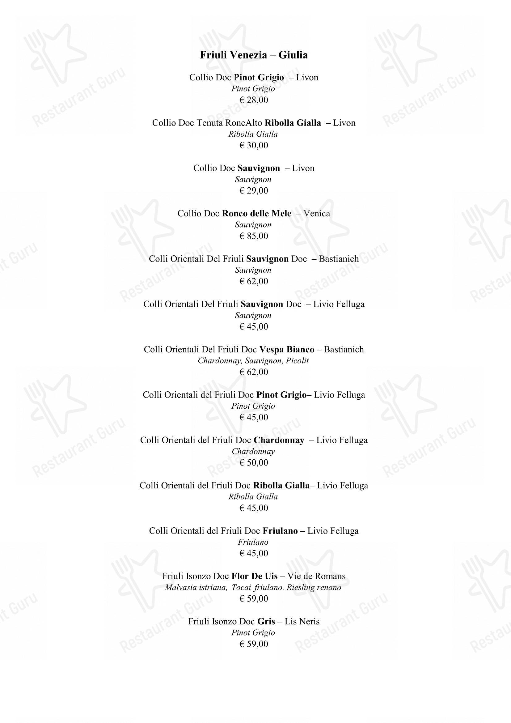 Menu pour Life Ristorante - Menu