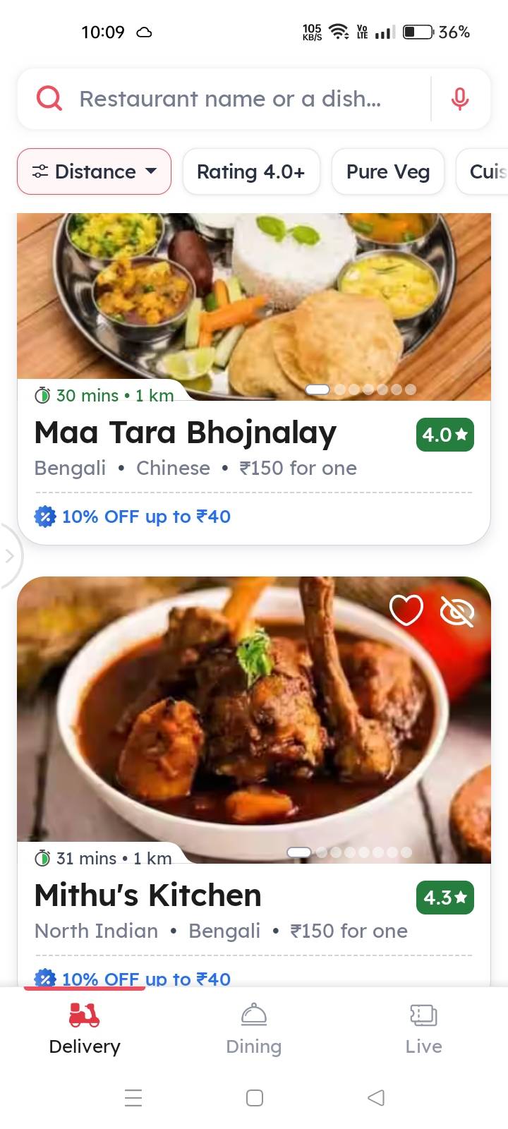 Mithu's Kitchen menu