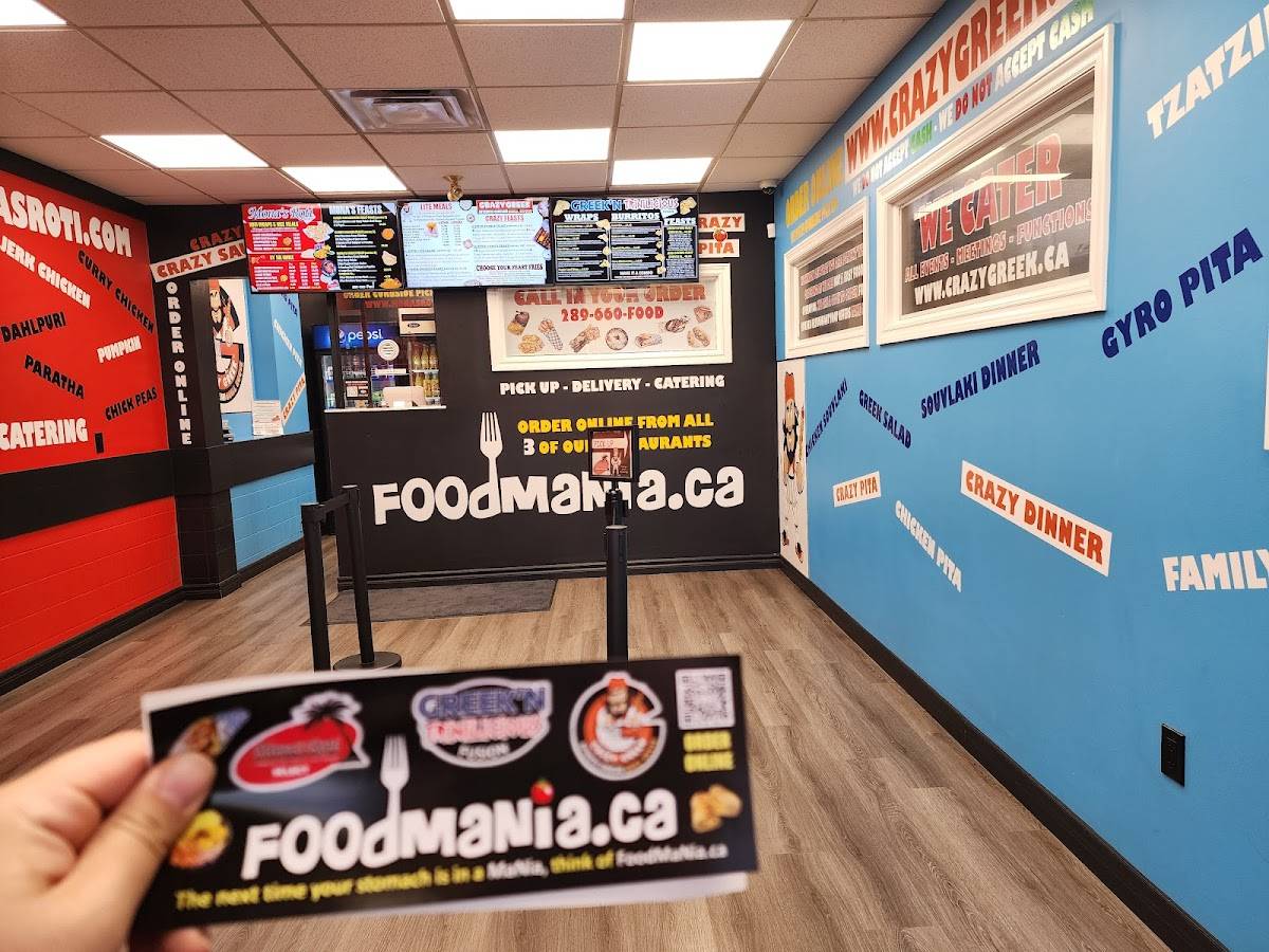 Menu de Mona's Roti Select