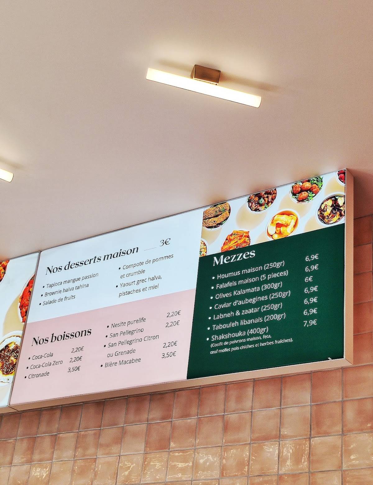 Menu de ILIA - Mathurins