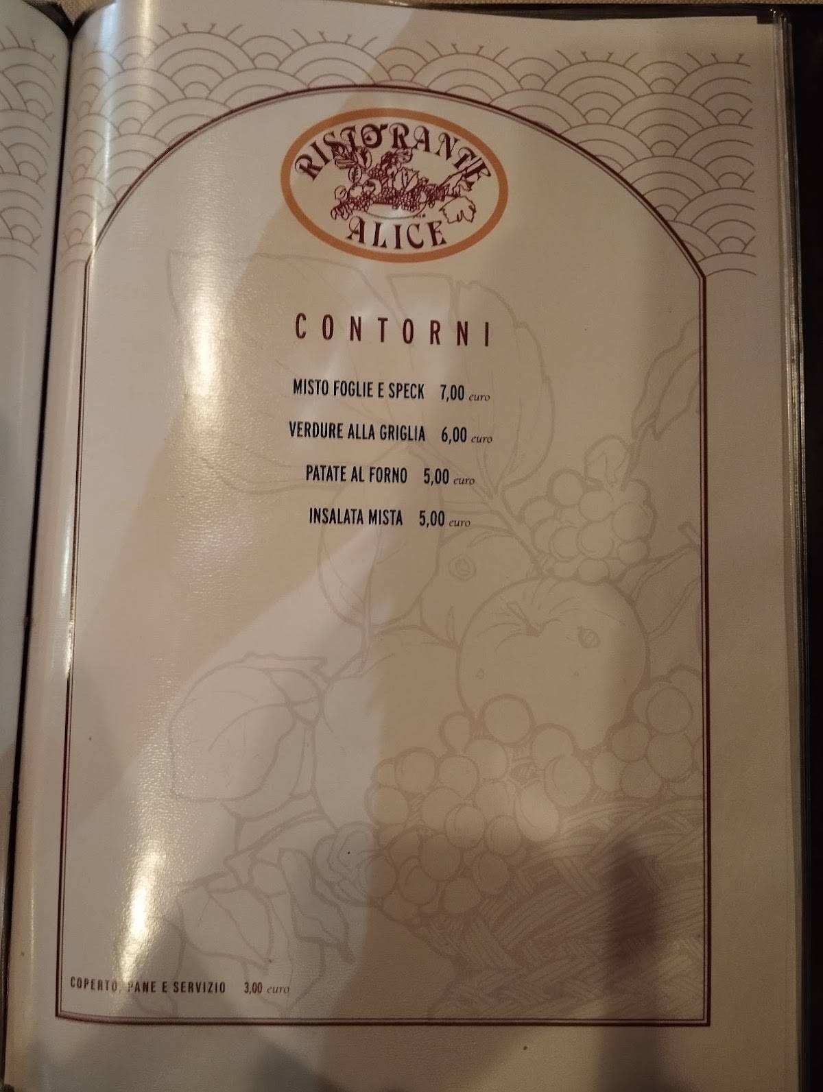 Menu di Alice 