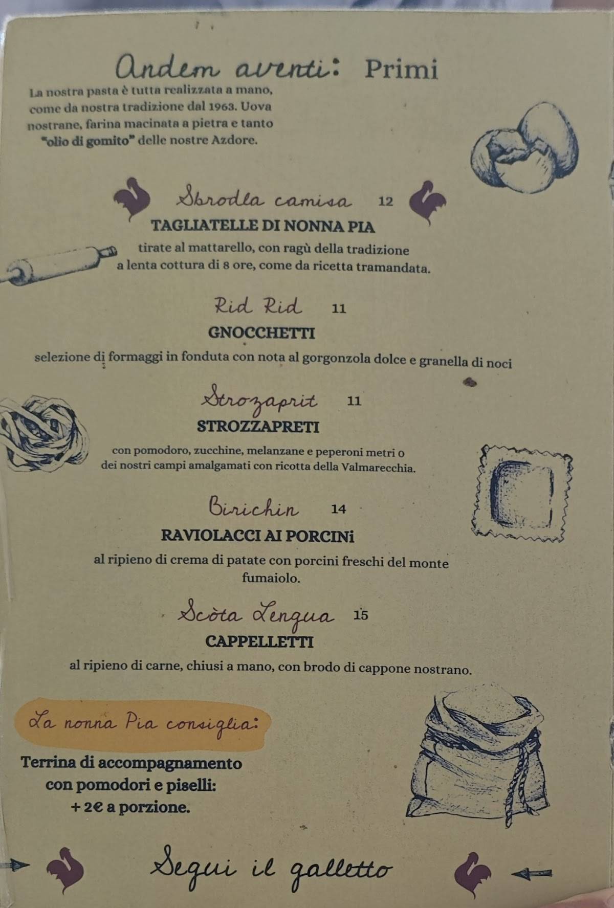 Menu di Ristorante Da Rinaldi 